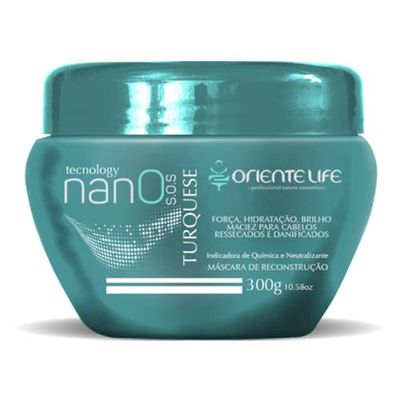 Oriente Life Nano SOS Reconstructive Hair Mask, 10.14 oz - Oriente Lifes Turquese line of products aims to promote the return of the natural qualities of hair. The Oriente Life NanO SOS mask is designed to cease the action of chemical components and