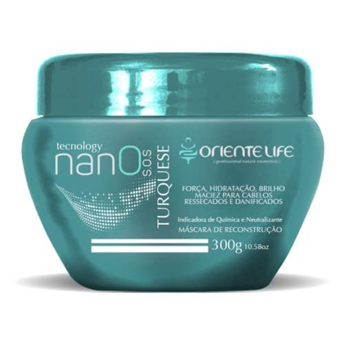 Oriente Life Nano SOS Reconstructive Hair Mask, 10.14 oz - Oriente Lifes Turquese line of products aims to promote the return of the natural qualities of hair. The Oriente Life NanO SOS mask is designed to cease the action of chemical components and
