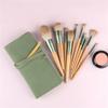 NIUBB Makeup Brushes 10 Count Cosmetics Makeup Brush Sets Professional Foundations Pressed Powder Contours Eyeshadow Bags Facial Kits Cosmetics (Color : Green, Size : 10pcs) view 2