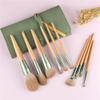 NIUBB Makeup Brushes 10 Count Cosmetics Makeup Brush Sets Professional Foundations Pressed Powder Contours Eyeshadow Bags Facial Kits Cosmetics (Color : Green, Size : 10pcs) view 3