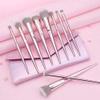 NIUBB Makeup Brush 10 Pcs Eye Makeup Brushes Set Powder Eye Shadow Eyebrow Brushes Facial Makeup Cosmetic Brush Tools Cosmetic Products (Color : OneColor) view 3
