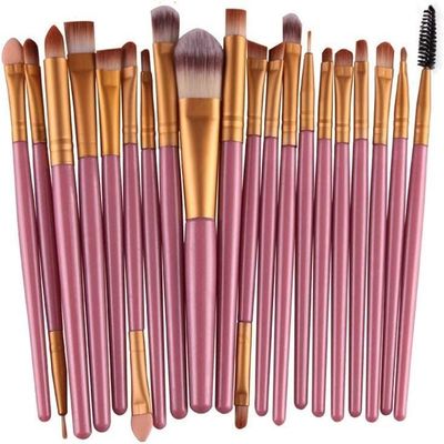 NIUBB 20 Pcs Makeup Brush Set Tool Makeup Wash for Eye Makeup Foundation Eye Shadow and Other Cosmetics Tools (Color : E)