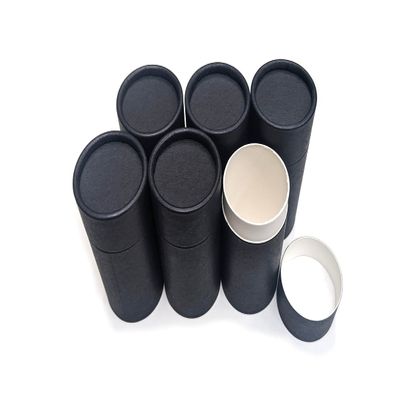 Empty Cardboard Deodorant Containers - Push-up style, top-fill, reusable and biodegradable 3.0 oz (6-Pack, Black)
