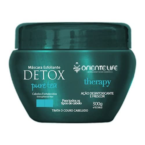 Oriente Life Detox Pure Tea Exfoliating Hair Mask, 10.14 oz - The Oriente Life Detox exfoliating hair mask is designed to strengthen the scalp. Removes toxins accumulated over time, it has antioxidant action, leaving the scalp healthy and helps preve
