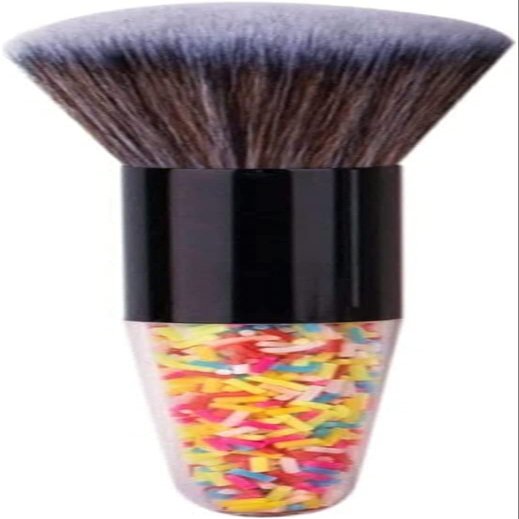 NIUBB Professional Candy Color Fluffy Powder Blush Brush Chubby Portable Seamless Cosmetic Beauty Tool for Makeup (Color : H)