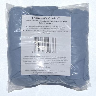 Therapists Choice Premium Flannel Face Rest Covers, for Massage Table Face Cushions, Includes 4 x Fitted Face Rest Covers (Wisteria Face Rest Covers 4pcs)