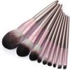 NIUBB Makeup Brush Face Eye Shadow Makeup Brush Set Eyeshadow Eyeliner Lip Foundation Cosmetic Blush Makeup Brushes 9pcs Cosmetic Products (Color : Purple, Size : 9pcs) view 2