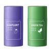 2 Pcs Green Tea Mask Stick for Face,10 Minutes Blackhead Remover with Green Tea Extract, Moisturizing Face mask, Green Mask Stick for Face Moisturizing (GREEN AND PURPLE) view 1