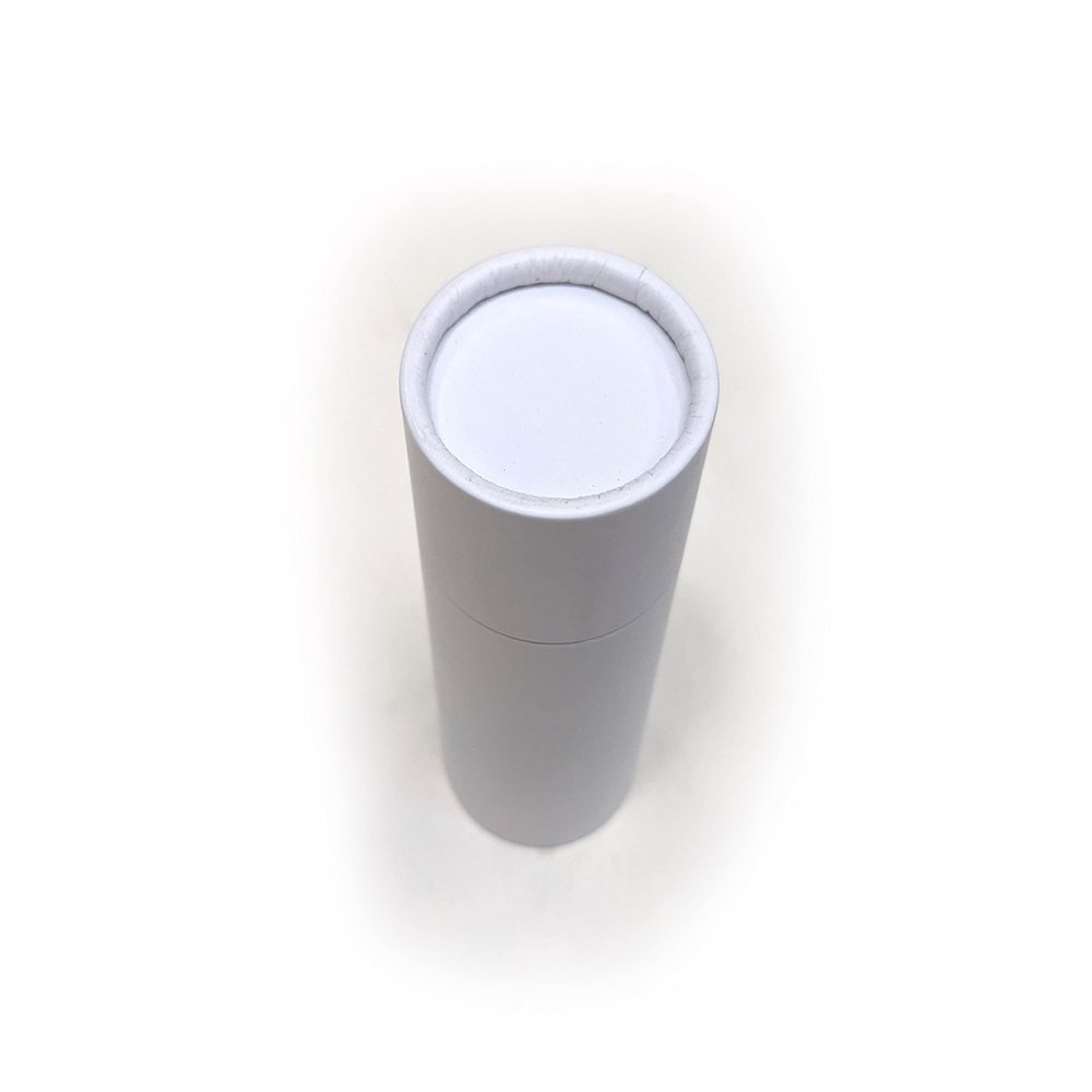 Empty Cardboard Deodorant Containers - 2.5 oz Push-up style, top-fill, reusable and biodegradable (15-Pack, White)