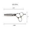 Cricket Logo Gold Series Pro 30T Hair Cutting Scissors Thinning Shears for Professional Stylist Barber, Texturizing, Removing Bulk, Stainless Steel, Convex Edge view 4