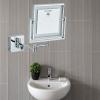 BhjKL Wall Mounted Bathroom Mirror, Makeup Mirror, 8 Inch Magnifying Vanity Mirror, Double Sided 360 Swivel Cosmetic Mirror (Silver Plug) view 2