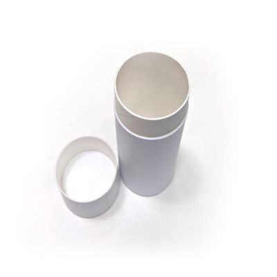 Empty Cardboard Deodorant Containers - Push-up style, top-fill, reusable and biodegradable 3.0 oz (6-Pack, White)