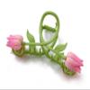 THEPADUA Tulip Flower Hair Claw, Hair Accessories for Women, Flower Hair Clamps, Flower Hair Claws for Women, Elegant and Classy Large Hair Accessories for Women, Pink view 1