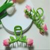THEPADUA Tulip Flower Hair Claw, Hair Accessories for Women, Flower Hair Clamps, Flower Hair Claws for Women, Elegant and Classy Large Hair Accessories for Women, Pink view 4