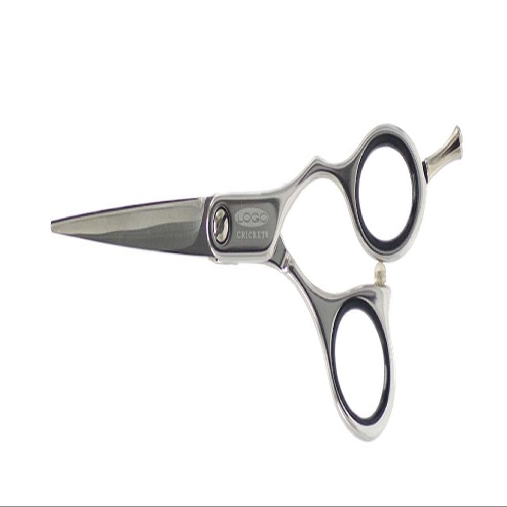 Cricket Logo Silver Series Hair Cutting Shears - Professional Barber Scissors, 5.25 Ultra Lightweight, Japanese Stainless Steel Blades, Aluminum Handles, Ergonomic Grip, Haircut Scissors for Stylists