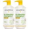 Alaffia Everyday Coconut Conditioner 2-Pack  Moisturizing Coconut Oil & Ginger Extract, Normal to Dry Hair, Curly Styles, 32 Oz Ea view 1