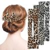3 PCS Hair Bun Makers - Flexible, Reusable French Twist Curlers for Women & Girls (Leopard Print) view 1