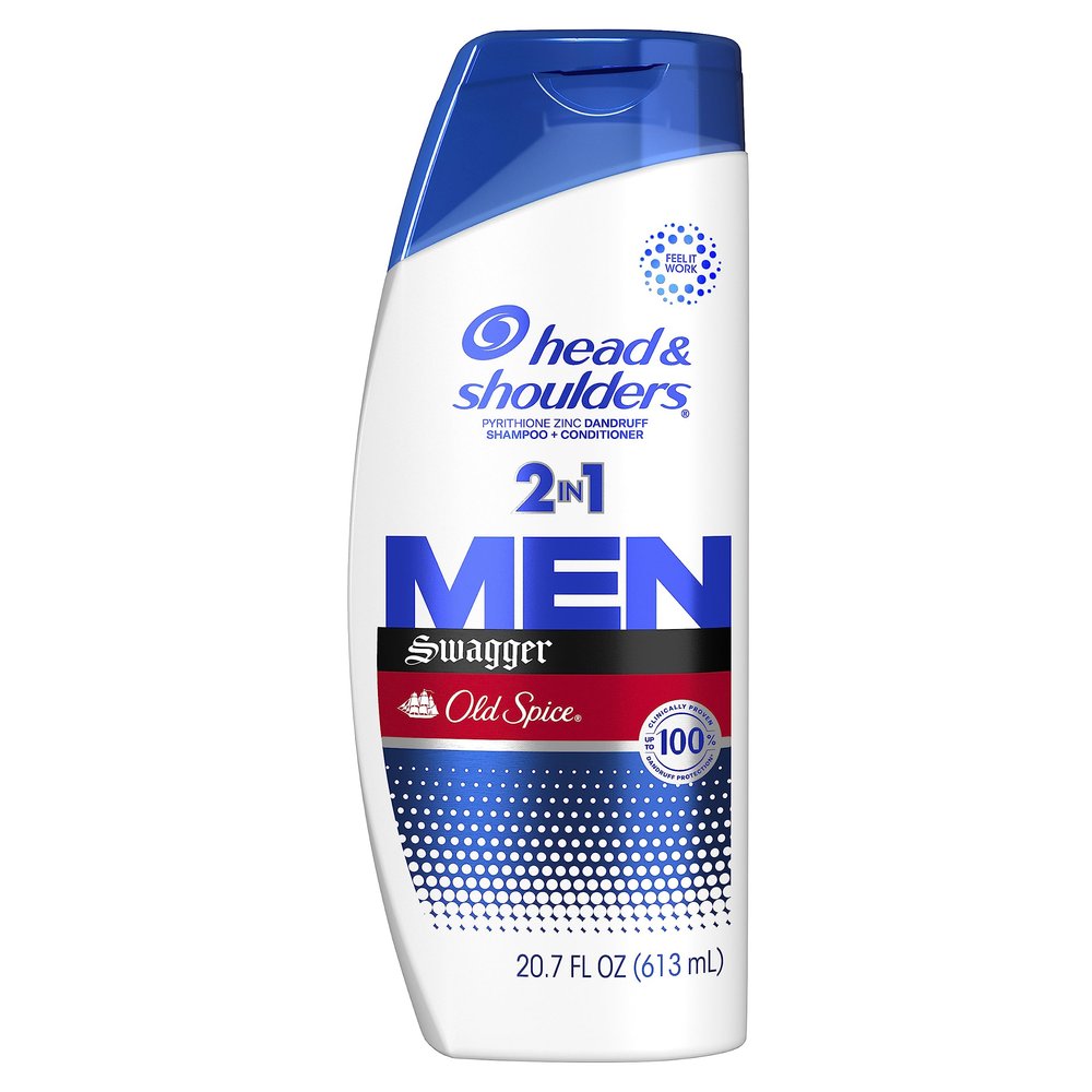 Head and Shoulders Mens 2 in 1 Dandruff Shampoo and Conditioner, Anti-Dandruff Treatment, Old Spice Swagger for Daily Use, Paraben Free, 20.7 oz