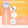 Soft 'N Style Taklon Fan Mask Brush Acid Applicator for Glycolic Peel/Masques (2, white/blue) view 3