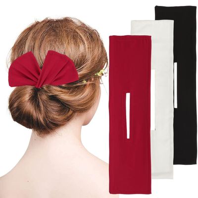 3 PCS Flexible Reusable Hair Bun Makers, French Twist Lazy Hair Curlers Donuts for Women Girls Hair Accessories (Solid Colors)
