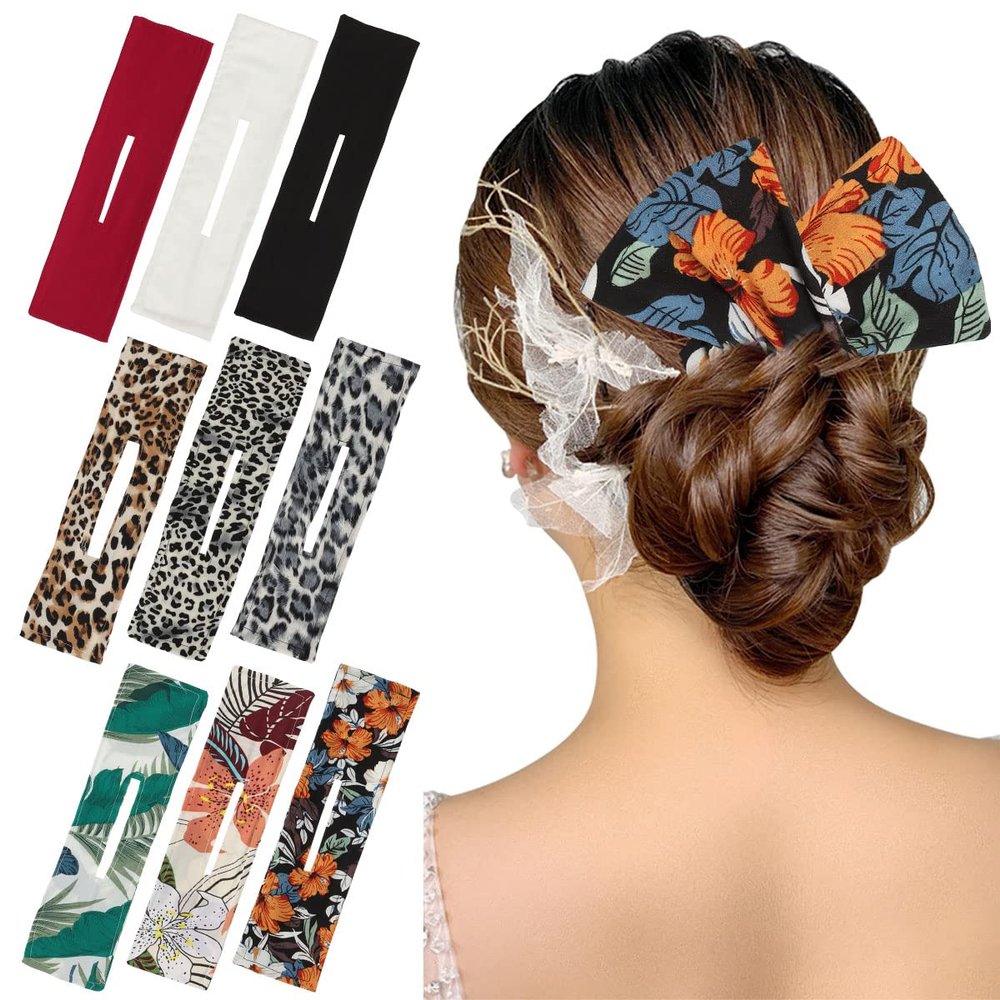 9 PCS Hair Accessories for Styling Bun Makers - Flexible Reusable French Twist Curlers for Women and Girls (Colorful)