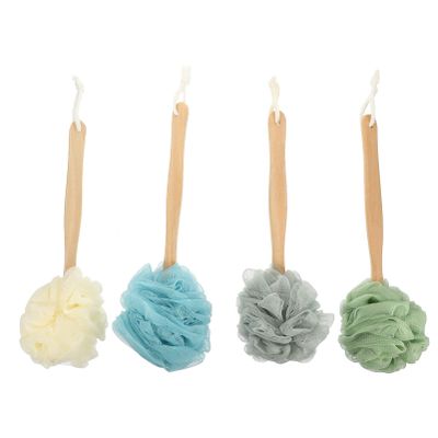 minkissy 4pcs Handle Bath Scrubber Nylon Exfoliating Shower Brush for Comfortable Grip Bath Accessories for Skin Cleansing and Relaxation