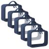 ANRUI TSA Approved Toiletry Bag, 5 Pcs TSA Clear Travel Bags With Handle Strap, Makeup Bag for Liquids, Toiletries, Cosmetics, Gifts for Women and Men, Darkblue view 1