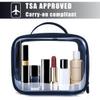 ANRUI TSA Approved Toiletry Bag, 5 Pcs TSA Clear Travel Bags With Handle Strap, Makeup Bag for Liquids, Toiletries, Cosmetics, Gifts for Women and Men, Darkblue view 3