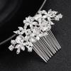 Missgrace Women Bridal Wedding Prom Silver Gold Rhinestones Flower Leaf Side Hair Comb Special Occasion Headpiece Hair Accessories for Women (Silver) view 1