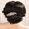 Missgrace Women Bridal Wedding Prom Silver Gold Rhinestones Flower Leaf Side Hair Comb Special Occasion Headpiece Hair Accessories for Women (Silver) view 2