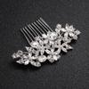 Missgrace Women Bridal Wedding Prom Silver Gold Rhinestones Flower Leaf Side Hair Comb Special Occasion Headpiece Hair Accessories for Women (Silver) view 4