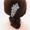Missgrace Women Bridal Wedding Prom Simple Dainty Silver Gold Rhinestones Crystal Flower Leaf Side Hair Comb Special Occasion Headpiece Hair Accessories for Women Bride (Silver 5) view 2