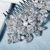 Missgrace Women Bridal Wedding Prom Simple Dainty Silver Gold Rhinestones Crystal Flower Leaf Side Hair Comb Special Occasion Headpiece Hair Accessories for Women Bride (Silver 5) view 4