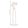 LALAFINA Pearl Flower Hair Pins 5Pcs Bridal Hair Accessories U-Shaped Pins for Wedding Banquets Parties Elegant Headdress for Brides and Bridesmaids view 2