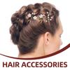 LALAFINA Pearl Flower Hair Pins 5Pcs Bridal Hair Accessories U-Shaped Pins for Wedding Banquets Parties Elegant Headdress for Brides and Bridesmaids view 4