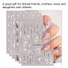 6 Sheets 5D Nail Art Stickers Flower Nail Decals Stereoscopic Embossed French Pattern Designer Nail Stickers Self Adhesive Nail Art Supplies Decoration for Women/Girls, 6 Sheets a Pack view 2