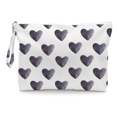 Fokongna Heart Wet Bag, For Swimsuit Travel Makeup Wet Bags for Trave Waterproof Large Capacity for Women Girls Mom Sister Friends Boho Heart Gifts Black