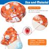 6 Pcs Christmas Bouffant Scrub Cap with Buttons Adjustable Working Hats Surgical Cap with Sweatband for Women Men view 2