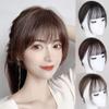 3D Air Bangs Wig Invisible Clip In Top Hair Bangs Female Natural Seamless Synthetic Hairpiece Head Top Replacement Cover Fake Bangs(brown) view 4