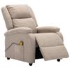 YITHOPI TV Chair Relaxing Chair with Massage Function Electric Massage Recliner Cream Fabric,Ergonomic Lounge Holder/Side Pockets/Remote Control for Living Room view 3
