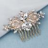 Missgrace Bride Wedding Prom Side Hair Comb Crystal Rhinestones Flower Hair Comb Clips Bridal Hair Accessories Hair Piece for Women view 1