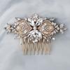 Missgrace Bride Wedding Prom Side Hair Comb Crystal Rhinestones Flower Hair Comb Clips Bridal Hair Accessories Hair Piece for Women view 3