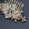 Missgrace Bride Wedding Prom Side Hair Comb Crystal Rhinestones Flower Hair Comb Clips Bridal Hair Accessories Hair Piece for Women view 4