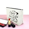 Appreciation Hair Stylist Gifts for Women Makeup Bag Inspirational Graduation Gift for Hairstylist Cosmetic Bag Funny Birthday Christmas Thanksgiving Gifts for Hairdresser Cosmetic Bag Barber Gifts view 3