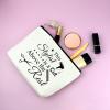 Appreciation Hair Stylist Gifts for Women Makeup Bag Inspirational Graduation Gift for Hairstylist Cosmetic Bag Funny Birthday Christmas Thanksgiving Gifts for Hairdresser Cosmetic Bag Barber Gifts view 4