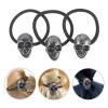 LALAFINA 10 Pcs Metal Skull Hair Ties Punk Gothic Skull Elastic Ponytail Holders Cuff Band Wrap Holder for Women Girls Halloween view 4