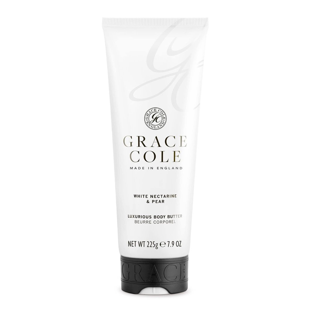 Grace Cole England White Nectarine and Pear Luxurious Body Butter 7.94 Fl Oz, 8 Ounce (Pack of 1)