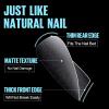 TOMICCA Short Coffin Nail Tips 450Pcs Soft Pre Shaped Gel Nail Tips, Acrylic Double-sided Matte Full Cover Press on Nail or Extension Manicure view 3