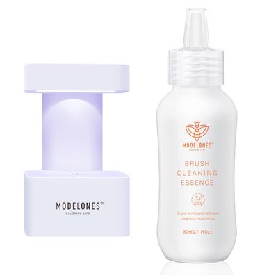 Modelones Mini LED Nail Lamp+Nail Art Brush Cleaner & Restorer