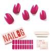 NAILOG Semi Cured Gel Nail Strips (20 Extra Long Stickers/Wraps) | Buy 2 Get 1 UV Lamp| Glossy & Long Lasting Soft Gel Finishing, Flair view 1